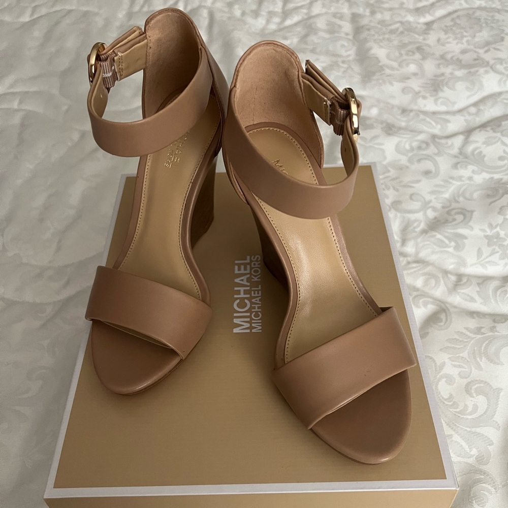 Michael by Michael Kors Lena Leather Wedge